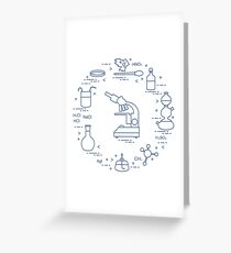 Chemistry scientific, education elements. Greeting Card