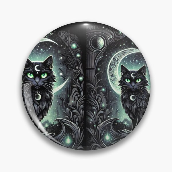 Item preview, Mystical Cat of the Crescent Moon: Nyx's Celestial Realm designed and sold by Meta2Physical.