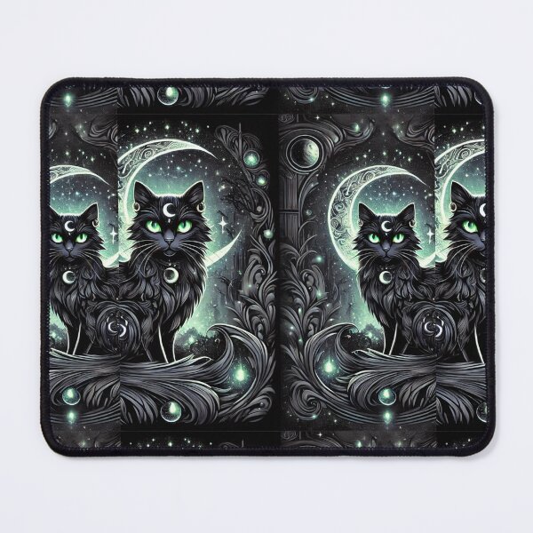 Item preview, Mystical Cat of the Crescent Moon: Nyx's Celestial Realm designed and sold by Meta2Physical.