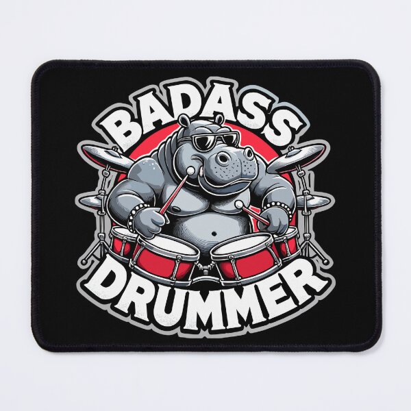 Item preview, Tough Drummer Hippo Cool Gift designed and sold by Pineapple-Tree.