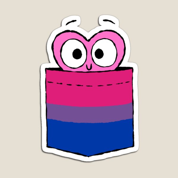 In a Heartbeat - Bisexual Flag Pocket Magnet