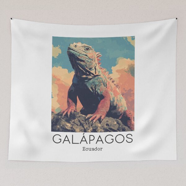 Item preview, A Vintage Travel Poster of Galápagos Islands - Ecuador  designed and sold by GoodOldVintage.