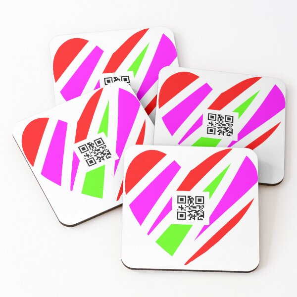 Item preview, Vibrant Heart with QR Code designed and sold by SamartkitDesign.