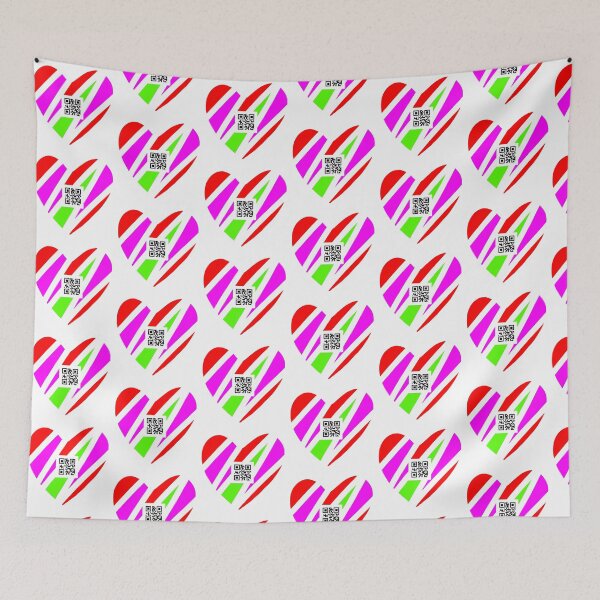 Item preview, Vibrant Heart with QR Code designed and sold by SamartkitDesign.