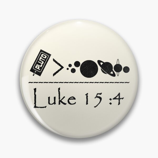 Item preview, Luke 15 4 parable of the lost sheep - 1 lost sheep is important over 99 sheep - solar system / pluto funny christian minimal black version - The Lost Planet Found  designed and sold by ZechJohnRB.