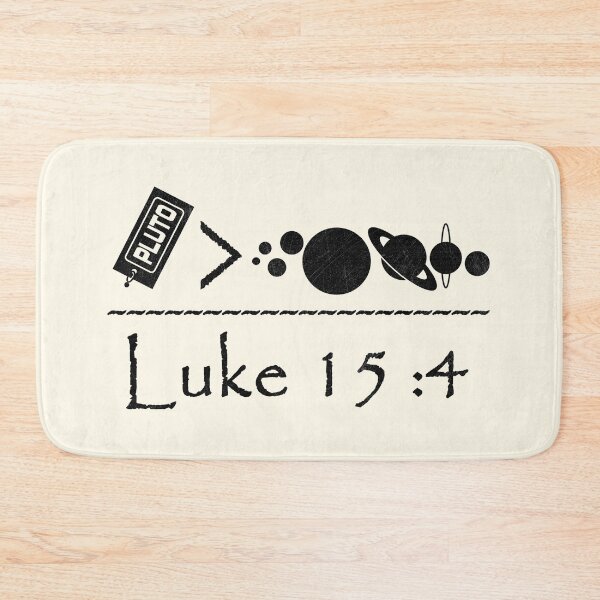Item preview, Luke 15 4 parable of the lost sheep - 1 lost sheep is important over 99 sheep - solar system / pluto funny christian minimal black version - The Lost Planet Found  designed and sold by ZechJohnRB.