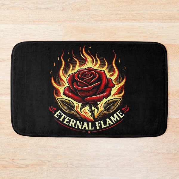 Item preview, Eternal Flame: Fiery Red Rose in Black Night designed and sold by SplashTastic.