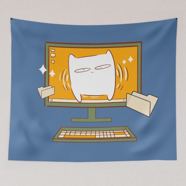 Item preview, Cat escapes from Computer designed and sold by Mobile's Blue Sky.
