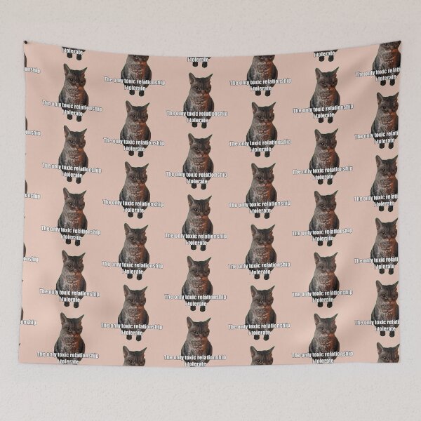 Item preview, Funny Cat Meme Design - Valentine's Day - Toxic Relationship I Tolerate designed and sold by OtakuQuotes.