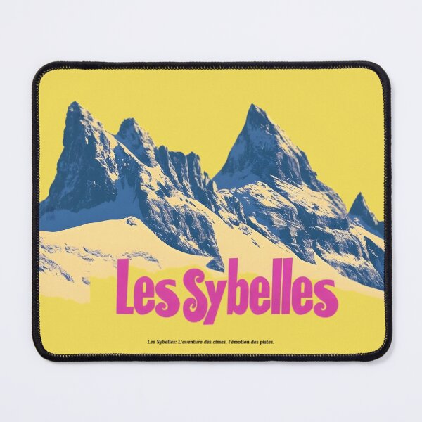 Item preview, Vintage Ski Adventure: Les Sybelles Mountain Print in 70s Style Font designed and sold by tokyojeff.