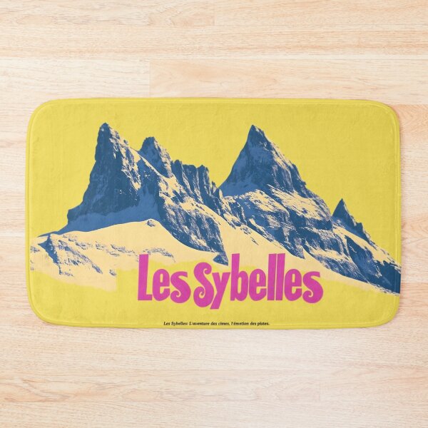 Item preview, Vintage Ski Adventure: Les Sybelles Mountain Print in 70s Style Font designed and sold by tokyojeff.