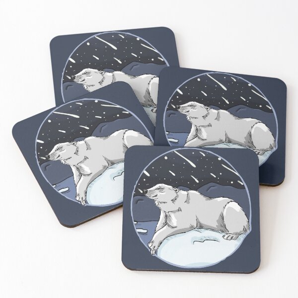 Item preview, Polar bear and shooting stars designed and sold by Antiope33.