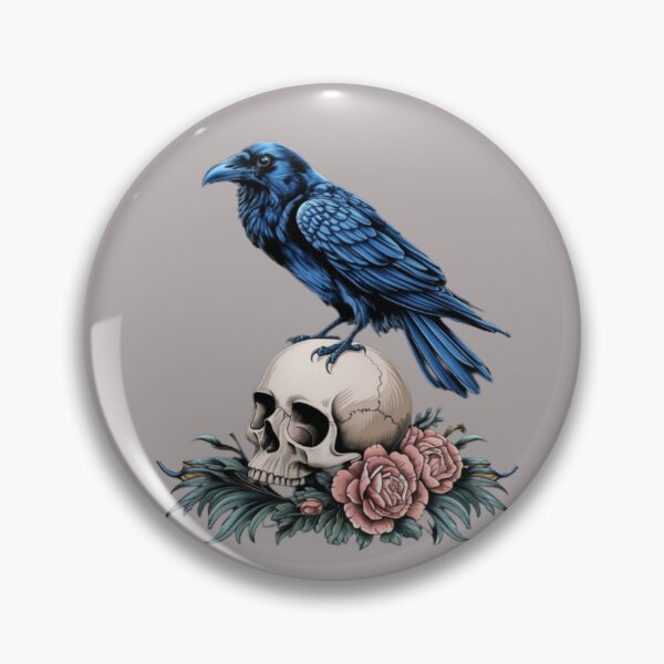 Item preview, Quoth the Raven with Skull in Midnight, Gifts, Raven Skull t-shirt designed and sold by Wildlife Wonders.