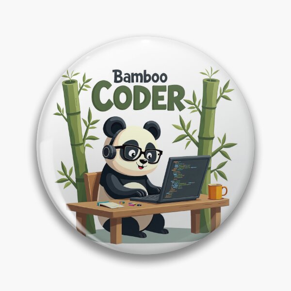 Item preview, Cute Bamboo Coder Panda designed and sold by Bulwshop.