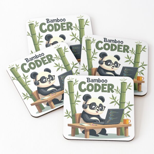 Item preview, Cute Bamboo Coder Panda designed and sold by Bulwshop.