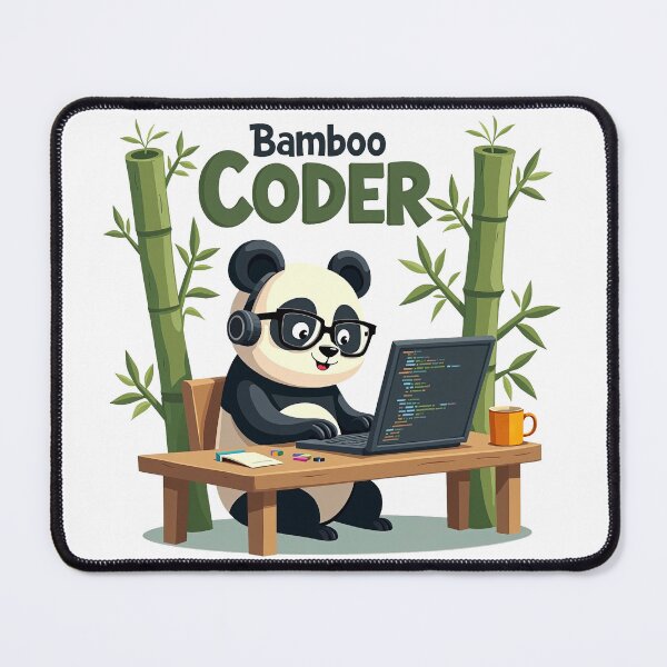 Item preview, Cute Bamboo Coder Panda designed and sold by Bulwshop.