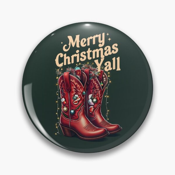 Item preview, Merry Christmas Y'all Cowboy Boots Design - Festive Holiday Artwork designed and sold by shopbyrhiannon.