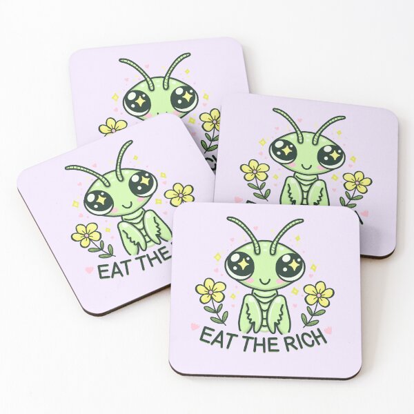 Item preview, Eat The Rich Cute Praying Mantis designed and sold by FerntasticArt.