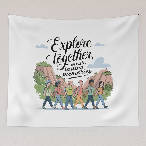 Item preview, Explore Together adevnture travel quote text art designed and sold by feel-free-store.