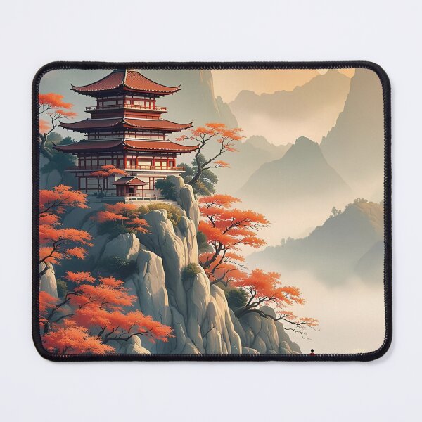 Item preview, Calm Mountain Temple - Zen - Nature Autumn Colors designed and sold by DesignArtFull.