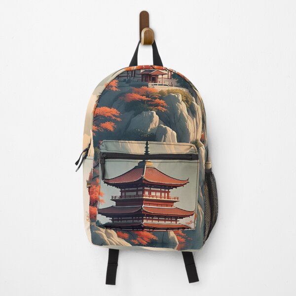 Item preview, Calm Mountain Temple - Zen - Nature Autumn Colors designed and sold by DesignArtFull.