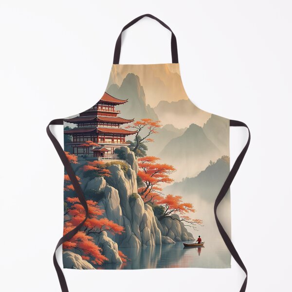 Item preview, Calm Mountain Temple - Zen - Nature Autumn Colors designed and sold by DesignArtFull.