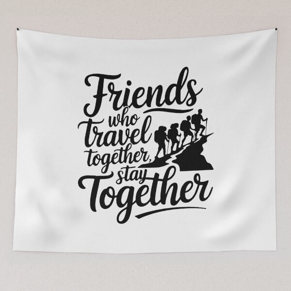 Item preview, Friends Together adevnture travel quote text art designed and sold by feel-free-store.