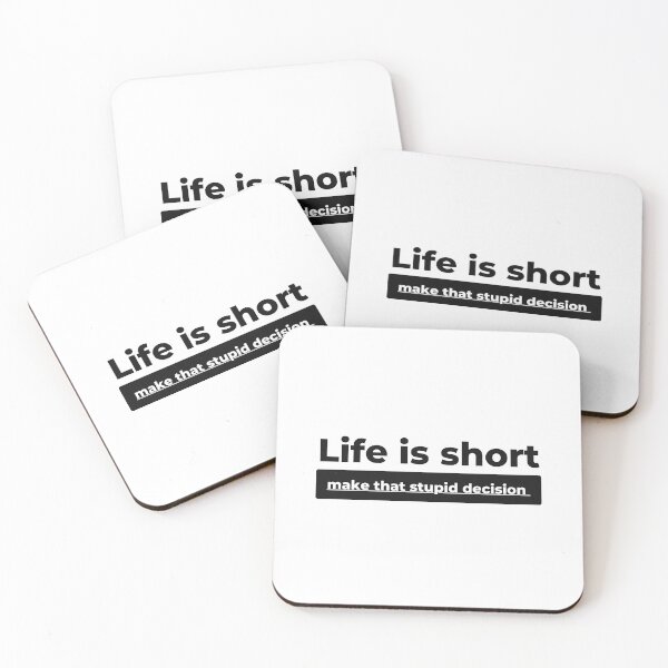 Item preview, “Life is Short – Bold Motivational Quote” designed and sold by EllsLittleStore.