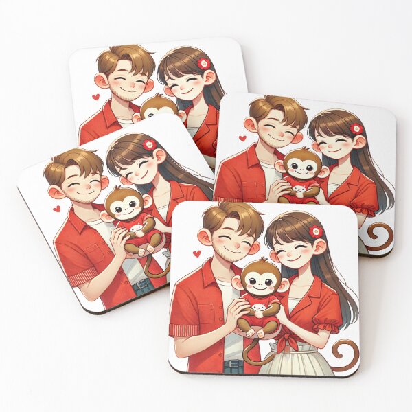 Item preview, Family of Happiness with the Little Monkey designed and sold by ArtyRed.