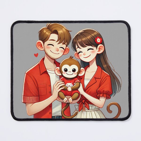 Item preview, Family of Happiness with the Little Monkey designed and sold by ArtyRed.