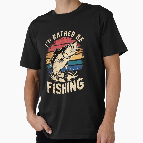 Item preview, I'd Rather Be Fishing Vintage Sunset Fishing Lover designed and sold by CutenessKlub.
