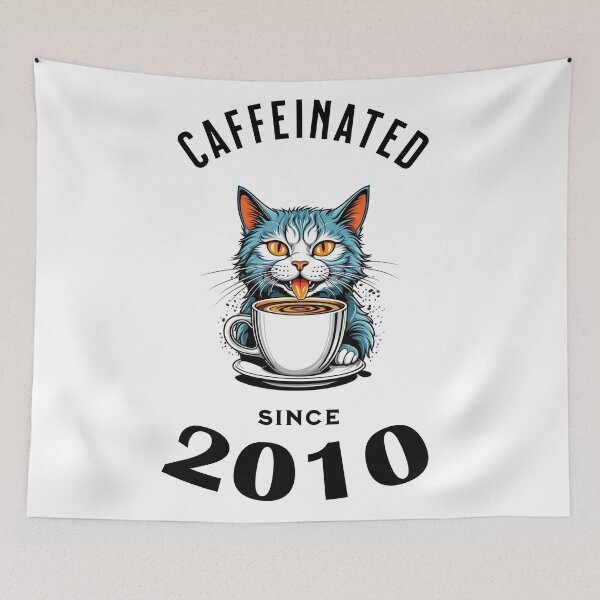 Item preview, Cat Caffeinated Since 2010 designed and sold by LegendaryDesigns.