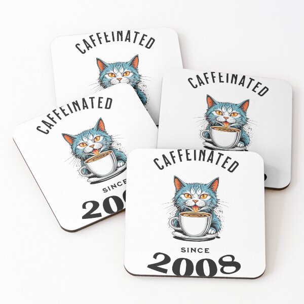 Item preview, Cat Caffeinated Since 2008 designed and sold by LegendaryDesigns.