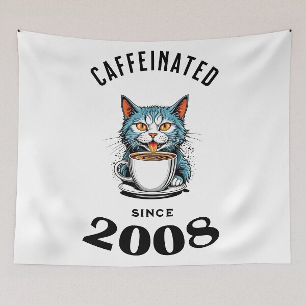 Item preview, Cat Caffeinated Since 2008 designed and sold by LegendaryDesigns.