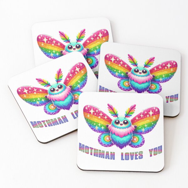 Item preview, Cute Rainbow Moth Man "Mothman Loves You" designed and sold by Shells Graffiti.
