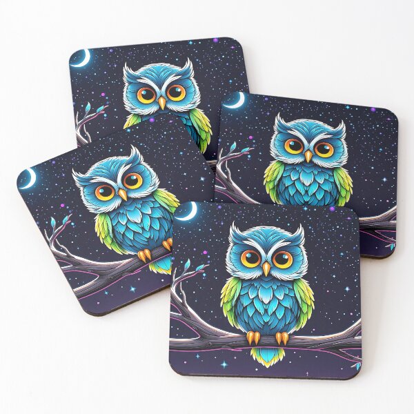 Item preview, Vibrant Owl Under Moonlit Sky – Stunning Night Wildlife designed and sold by Taans-Creation.