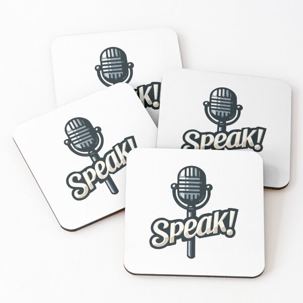 Item preview, Retro Microphone with "Speak" Typography designed and sold by Akioos.