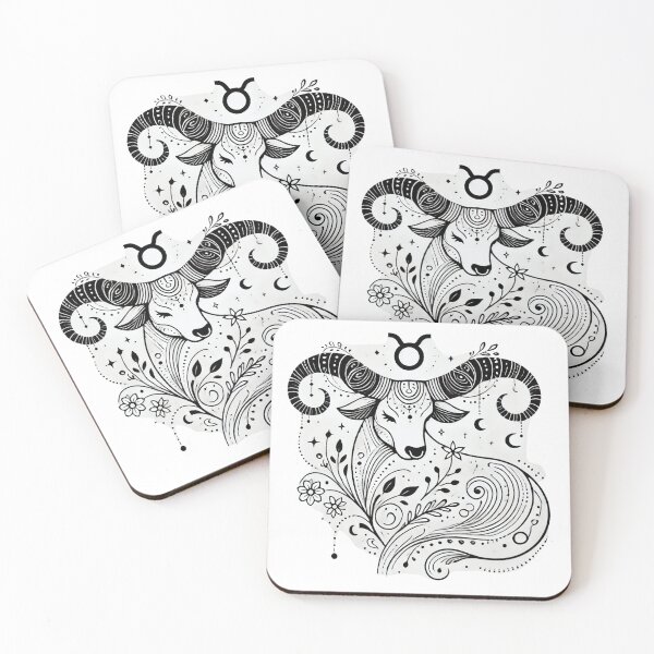 Item preview, Grounded Taurus Zodiac – Minimalist Boho Bull Art with Mystical Touch designed and sold by KittyKatto.