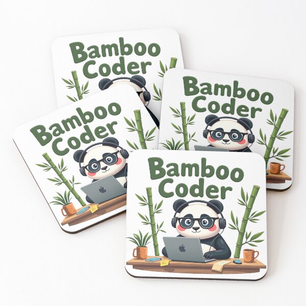 Item preview, Cute Bamboo Coder Panda designed and sold by Bulwshop.