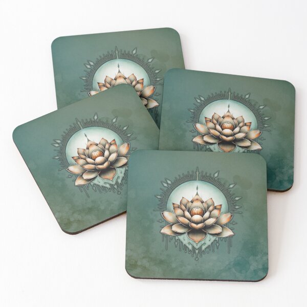 Item preview, Meditative elegance. Exquisite lotus flower in soft beige and brown  designed and sold by nicky2342.