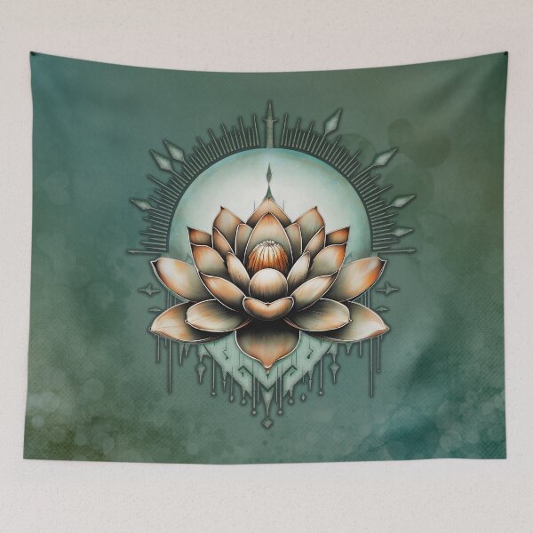 Item preview, Meditative elegance. Exquisite lotus flower in soft beige and brown  designed and sold by nicky2342.