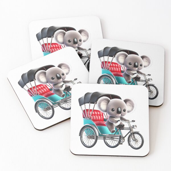 Item preview, Cute koala riding a rickshaw   designed and sold by Koalangel.