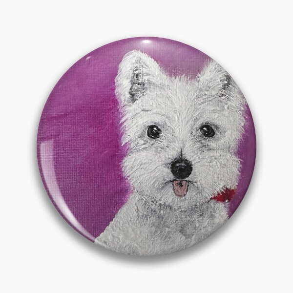 Item preview, Cute westie - digital of original acrylic painting designed and sold by zenflowcreative.