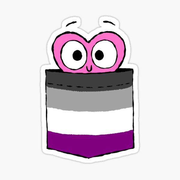 In a Heartbeat - Asexual Flag Pocket Sticker