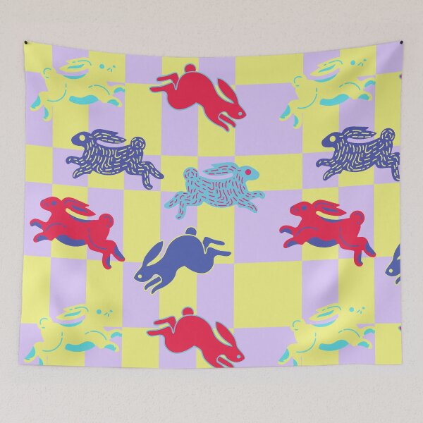 Item preview, Psychedelic rabbit, colorful graphics designed and sold by Abelievingheart.