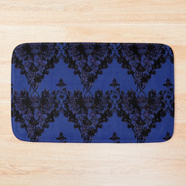 Item preview, Goth Grunge Victorian Vintage Lace Pattern in Deep Blue designed and sold by SamJanner.