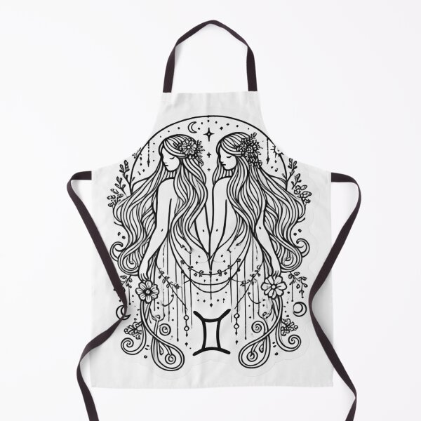 Item preview, Playful Gemini Zodiac – Minimalist Boho Twins Art with Mystical Accents designed and sold by KittyKatto.