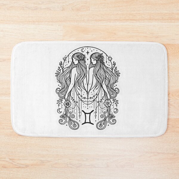 Item preview, Playful Gemini Zodiac – Minimalist Boho Twins Art with Mystical Accents designed and sold by KittyKatto.