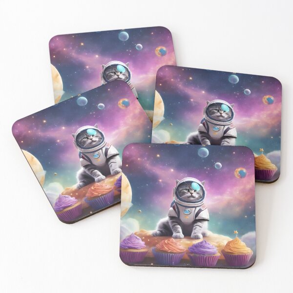 Item preview, Cat Astronaut in Snack Space designed and sold by Pixel Press Prints.