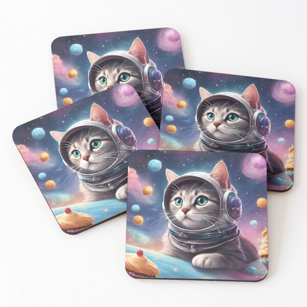 Item preview, Cat Astronaut in Snack Space designed and sold by Pixel Press Prints.